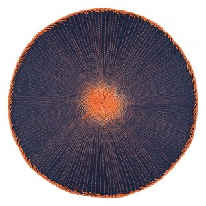 Woven Paper Placemat - Royal Blue & Spanish Orange